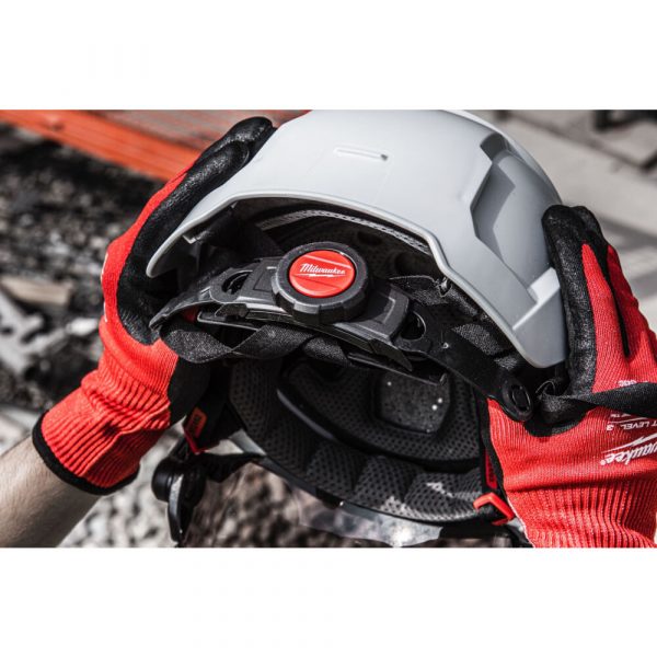 Öryggishjálmur Bolt™200 Unvented m/Hökuól Hvítur - Image 3