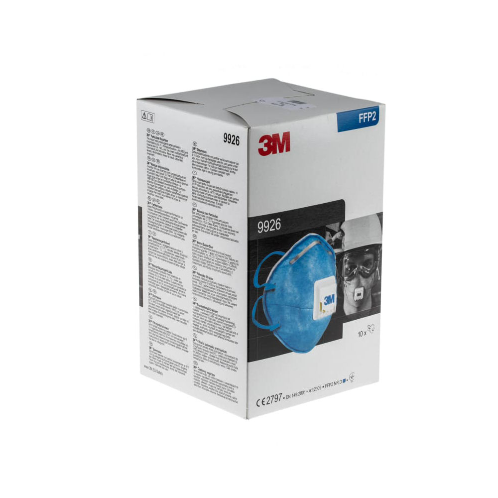 Rykgríma 9926 FFP2 Einnota M/Cool Flow Ventli Blá 10pk. - Image 2