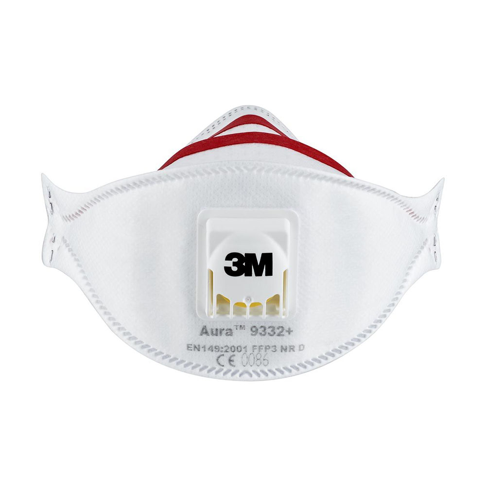 Rykgríma Aura™ 9332+ FFP3 Einnota M/Cool Flow Ventli 10pk.